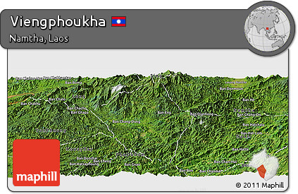 Satellite Panoramic Map of Viengphoukha