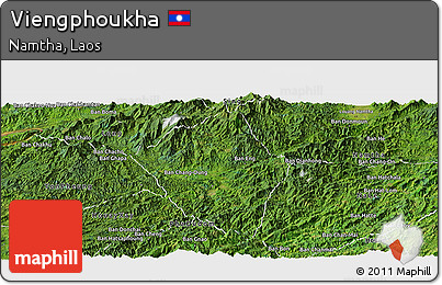 Satellite Panoramic Map of Viengphoukha