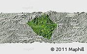 Satellite Panoramic Map of Viengphoukha, lighten, semi-desaturated