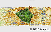 Satellite Panoramic Map of Viengphoukha, physical outside