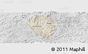 Shaded Relief Panoramic Map of Viengphoukha, lighten, desaturated