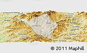 Shaded Relief Panoramic Map of Viengphoukha, physical outside