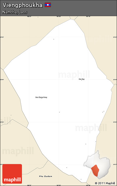 Classic Style Simple Map of Viengphoukha