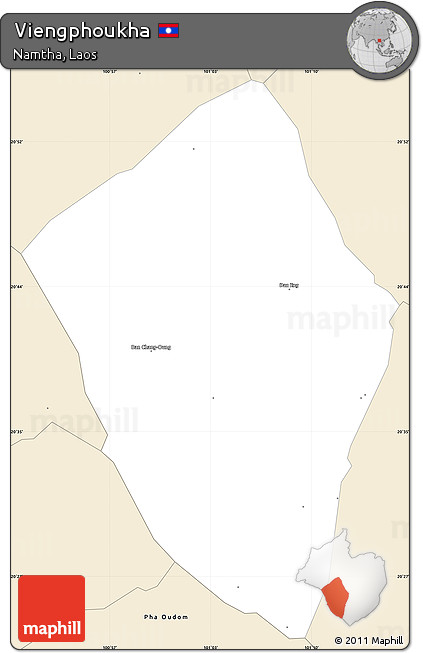 Classic Style Simple Map of Viengphoukha