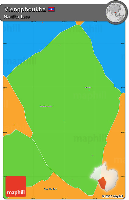 Political Simple Map of Viengphoukha