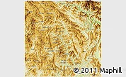 Physical 3D Map of Phongsaly