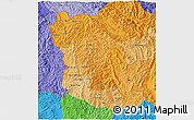 Political Shades 3D Map of Phongsaly