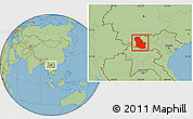 Savanna Style Location Map of Phongsaly