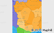 Political Shades Simple Map of Phongsaly