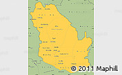 Savanna Style Simple Map of Phongsaly