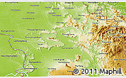 Physical 3D Map of Saravane