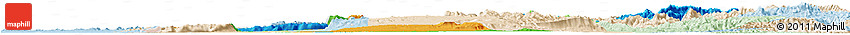 Political Horizon Map of Saravane, lighten
