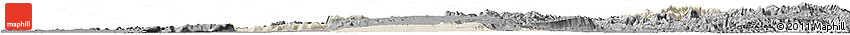 Shaded Relief Horizon Map of Saravane, darken, desaturated