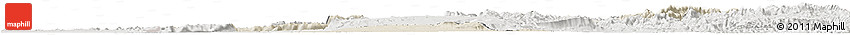 Shaded Relief Horizon Map of Saravane, lighten, semi-desaturated