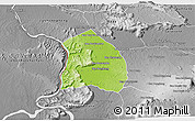 Physical 3D Map of Khongsedone, desaturated