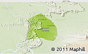 Physical 3D Map of Khongsedone, lighten