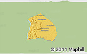 Savanna Style 3D Map of Khongsedone, single color outside