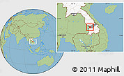 Savanna Style Location Map of Khongsedone, highlighted country, highlighted parent region