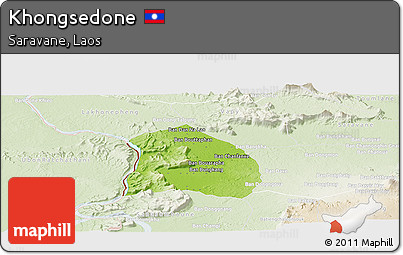 Physical Panoramic Map of Khongsedone, lighten