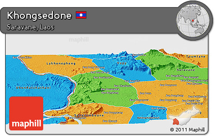 Political Panoramic Map of Khongsedone