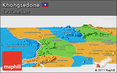 Political Panoramic Map of Khongsedone