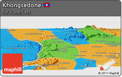 Political Panoramic Map of Khongsedone