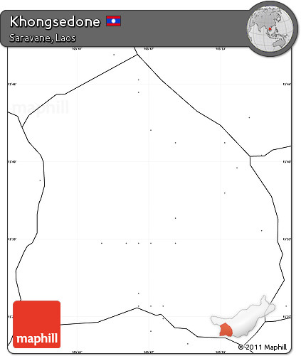 Blank Simple Map of Khongsedone, no labels