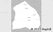 Gray Simple Map of Khongsedone, single color outside