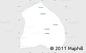 Silver Style Simple Map of Khongsedone, single color outside