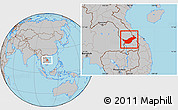 Gray Location Map of Saravane