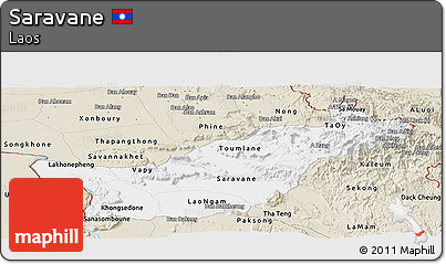 Classic Style Panoramic Map of Saravane