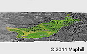 Satellite Panoramic Map of Saravane, desaturated