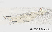 Shaded Relief Panoramic Map of Saravane, lighten