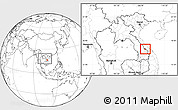 Blank Location Map of Sa Mouay, within the entire country