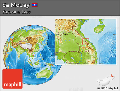 Physical Location Map of Sa Mouay