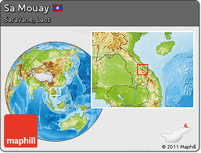 Physical Location Map of Sa Mouay