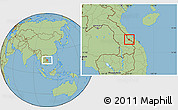Savanna Style Location Map of Sa Mouay