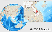 Shaded Relief Location Map of Sa Mouay, highlighted country, highlighted parent region