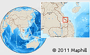 Shaded Relief Location Map of Sa Mouay, highlighted parent region