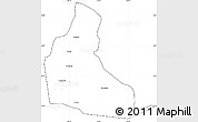 Blank Simple Map of Sa Mouay, cropped outside