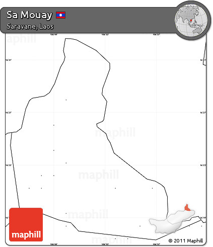 Blank Simple Map of Sa Mouay, no labels