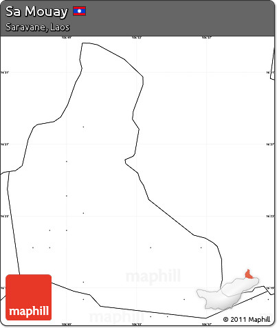 Blank Simple Map of Sa Mouay, no labels