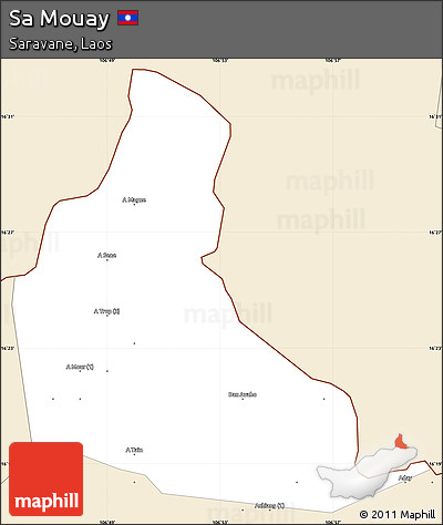 Classic Style Simple Map of Sa Mouay