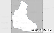 Gray Simple Map of Sa Mouay, single color outside