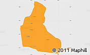 Political Simple Map of Sa Mouay, single color outside