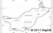 Blank Simple Map of Saravane, cropped outside