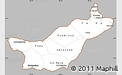 Gray Simple Map of Saravane, cropped outside