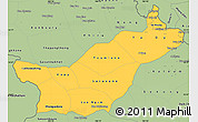 Savanna Style Simple Map of Saravane