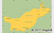 Savanna Style Simple Map of Saravane, single color outside