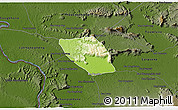 Physical 3D Map of Vapy, darken